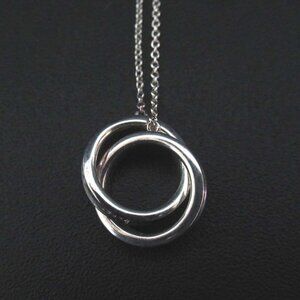 Tiffany & Co Interlocking Circle 1837 Necklace Pendant AG 925